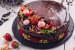 Desert tort cu crema de capsuni si glazura oglinda de ciocolata-2