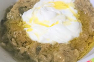 Salata de vinete, cu iaurt grecesc si susan