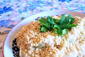 Salata de vinete, cu iaurt grecesc si susan