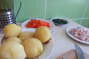 Salata de cartofi cu sunca