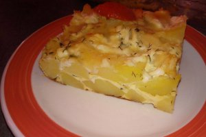 Aperitiv cartofi cu branza si marar la cuptor