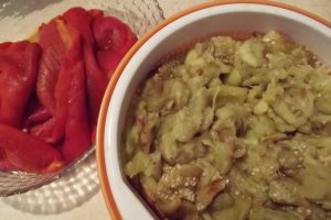 Salata de vinete cu ardei copti