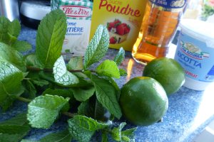 Desert crema Mojito cu ricotta