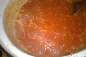 Tocana cu carne de porc si ardei copt