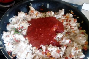 Lasagna cu ciuperci si piept de pui