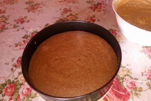 Desert tort cu blat pufos de nuca si crema de ness