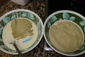Pleurotus pane cu garnitura de orez