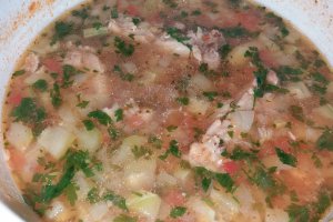 Supa de legume cu carne de pui