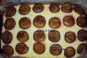 Desert prajitura cu branza si prune