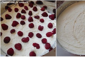 Desert cheesecake cu zmeura