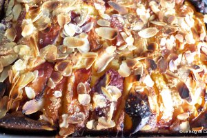 Desert prajitura cu piersici si ricotta