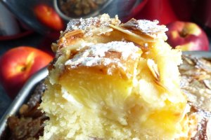 Desert prajitura cu piersici si ricotta