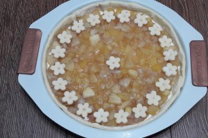 Desert tarta cu mere, pere si mascarpone