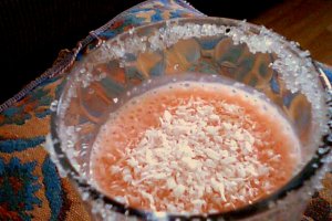 Milksake de capsuni cu nuca de cocos