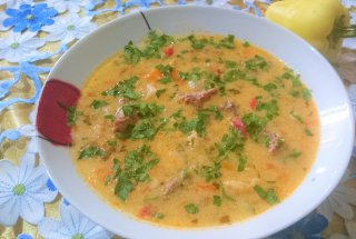Ciorba greceasca de porc