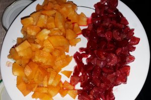 Desert prajitura Mozaic cu fructe