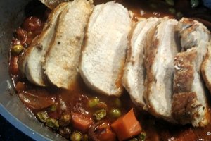 Muschi de porc cu legume si otet balsamic