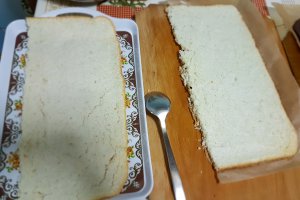 Desert prajitura in straturi cu crema de vanilie