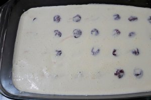 Lasagna dulce, cu branza si visine