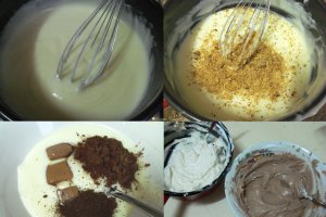 Desert ecleruri cu crema de alune si crema de ciocolata