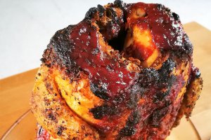 Pui pe sticla - beer can chicken