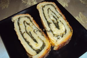 Aperitiv rulada cu spanac si telemea