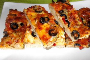 Pizza lacto-vegetariana