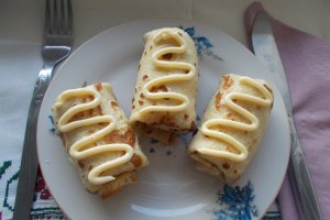 Aperitiv clatite cu ciupercute si maioneza