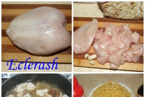 Paste cu piept de pui
