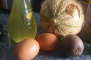 Sorbet de pepene galben, limoncello si fructul pasiunii