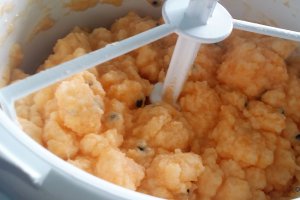 Sorbet de pepene galben, limoncello si fructul pasiunii