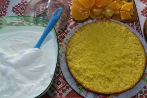 Desert tort cu portocale si frisca