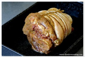 Rulada cu muschi de porc si pesto de leurda