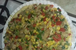 Tarta cu legume si pui