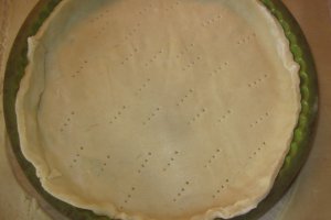 Tarta cu carne de pui, muschi salcrud si vinete chinezesti