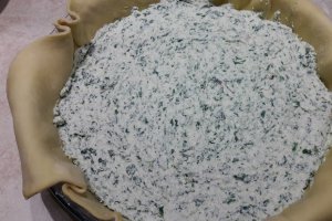 Tarta cu branza, broccoli si spanac