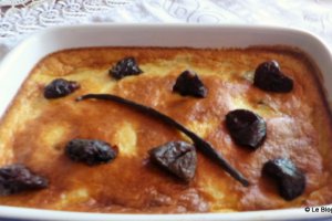 Desert flan/budinca cu prune uscate -  Far Breton