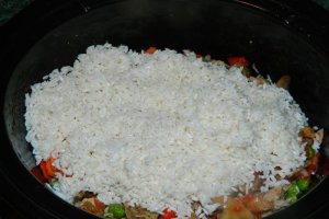 Pilaf cu pui si legume la slow cooker Crock-Pot