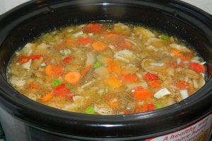 Pilaf cu pui si legume la slow cooker Crock-Pot