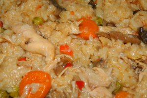 Pilaf cu pui si legume la slow cooker Crock-Pot