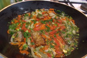 Omleta cu slanina si ceapa