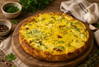 Aperitiv fritatta cu cartofi