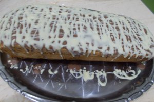 Desert chec marmorat, glazurat cu ciocolata