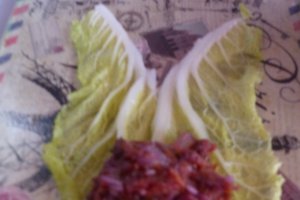Sarmale cu varza chinezeasca si morcovi violeti