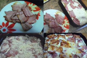 Paste cu branza si piept de porc
