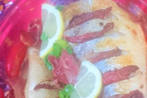 Salau cu prosciutto, rosii uscate si usturoi