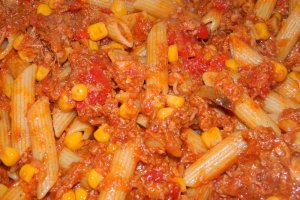 Paste integrale cu carne tocata