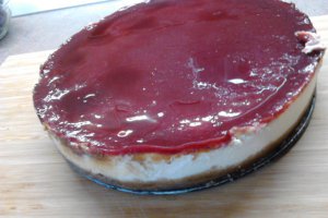 Desert cheesecake cu zmeura