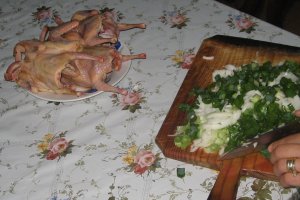 Tocanita de rosii cu porumbei la ceaun