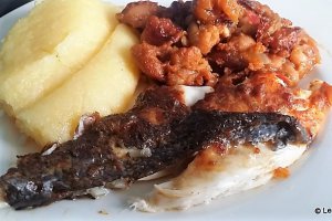 Dorada cu fasole alba si ghiveci de legume